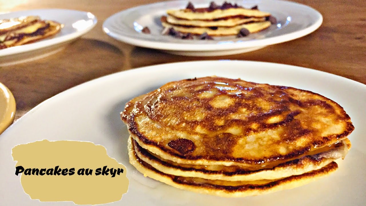 Pancakes au skyr à 1 point pour 2 pancakes ! 💚💙💜 YouTube