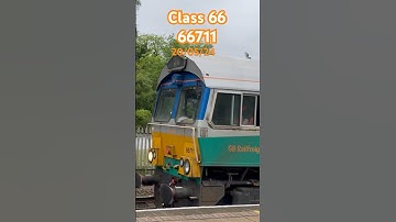 Class 66 66711 aggregate industries freight train with tones #trains #trainspotting #class66 #train