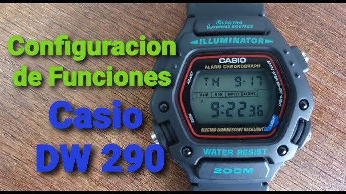Reseña Casio DW-290 "Misión Imposible" Digital de Cuarzo Resistente Versátil - YouTube