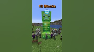 Minecraft 1 Block vs 100  Blocks Creeper 😰😰😰
