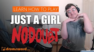 ★ Just A Girl (No Doubt) ★ Drum Lesson PREVIEW | How To Play Song (Adrian Young)