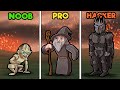 Lord of the Rings CASTLE WARS! (Noob vs PRO vs Hacker)