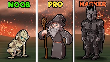 Lord of the Rings CASTLE WARS! (Noob vs PRO vs Hacker)