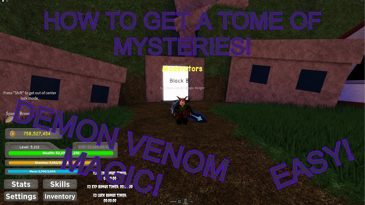 How To Get A Tome Of Mysteries! Black Clover Kingdom Grimshot Roblox -