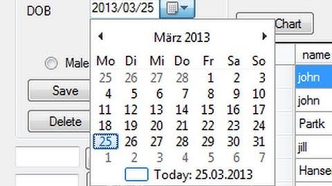 Visual C++ Tutorial 39 -Windows Forms Application: How to use DateTimePicker and save date
