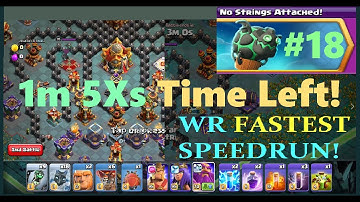 🥇 1m Xs ⭐⭐⭐[ No Strings Attached #Challenge ] WR Fastest #SpeedRun Clash of Clans #18