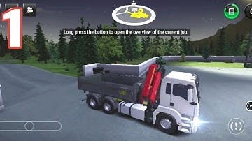 Construction Simulator 3 - Driving in midnight to home - Gameplay (Android , IOS)