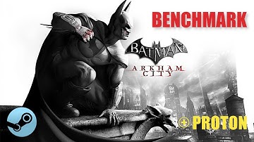 Batman Arkham City Linux benchmark with Steam Play Proton
