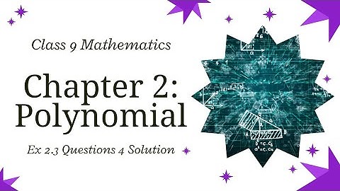 Polynomial Class 9 | Chapter 2 Exercise 2.3 Q4 Solution | Factorisation by Splitting Middle Term |