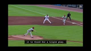 Phillies turn a 1-3-5 triple play @MLB for clip #mlb #baseball