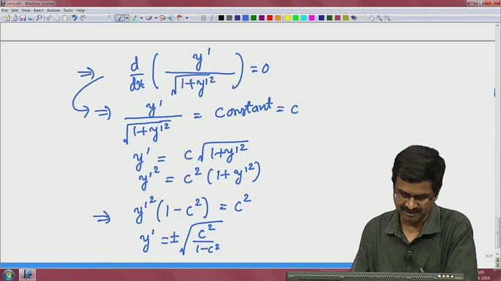 Lec18 Part II Funtamental lema of calculus of variations and Euler Lagrange equations