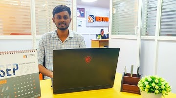 Vector India champ Mr. Gokul Presenting his project on Monk and Monster game, Excellent work!