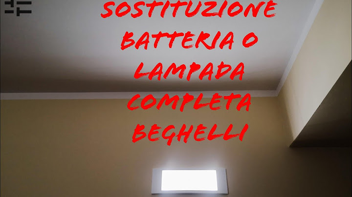 Luce di emergenza si accende da sola