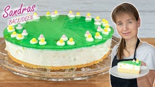 Aprikosen Quark Torte mit Waldmeister Götterspeise / Wackelpudding - einfach göttlich / Obstkuchen