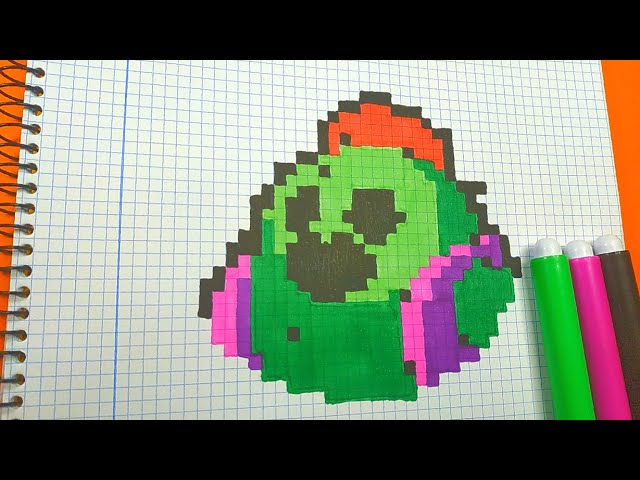 Como Dibujar A Spike De Brawl Stars Pixel Art Tutorial Youtube - dibujar spike de brawl stars