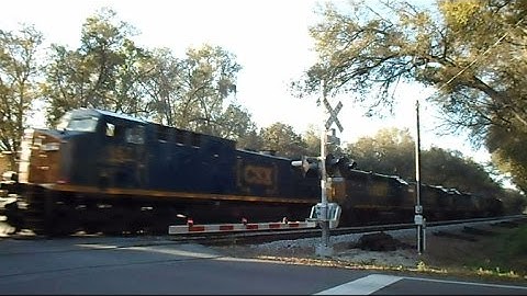 CSX Mixed Freight Train Power Move View From Both Sides