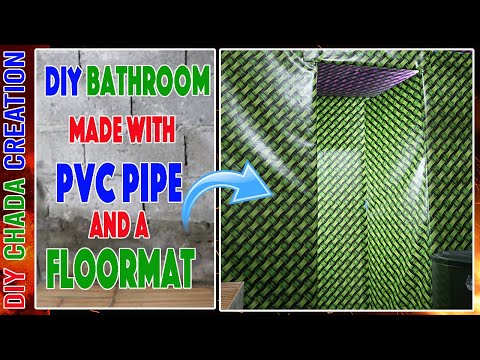 DIY Bathroom Made With PVC Pipe And A Floormat | Bathroom Transformation Hack