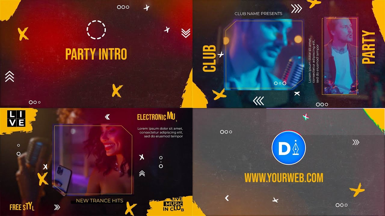 Party Intro After Effects Templates | Design Video Animation | No ...