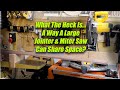 How A Miter Saw and a Big Jointer Can Share The Same Space in a One Car Garage Workshop