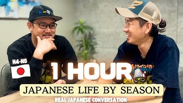 0から始める日本語会話【N5】春・夏・秋・冬をやさしい日本語で話してみよう！Japanese Seasons in Easy Conversation.