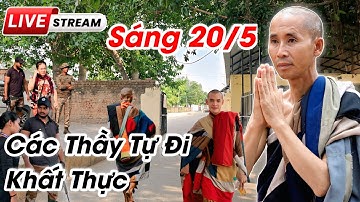 Sáng 20/5 Sư Minh Tuệ và các thầy tự đi khất thực