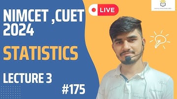 Nimcet 2024 | Cuet 2024 |Statistics  | Lecture 3 |  Vijaypal Choudhary