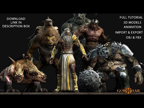 God of War 3 Animation + 3D models + Texture Full Collection 