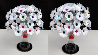 DIY-Paper flowers Guldasta made with Empty Plastic bottles|Paper ka Guldasta Banane ka Tarika