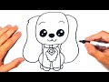 Como dibujar un perrito tierno y lindo  dibujo de perrito