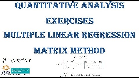Multiple Linear Regression Exercises based on Matrix Inverse Method
