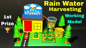 Rain water harvesting science model for school,Rain water harvesting science project,school project