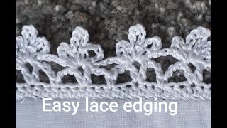 CROCHET LACE EDGING : VERY EASY