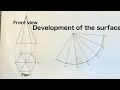 How to develop the surface of a hexagonal pyramid  development of hexagonal pyramid
