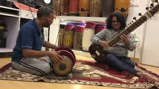 mridangam and sitar collaboration by satish krishnamurthy and pandit ravi chari