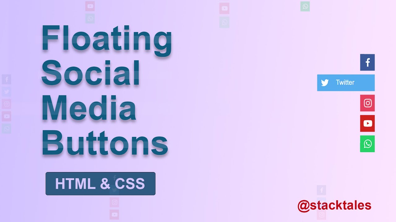 Floating Social Media Buttons Design - Social Media Sharing Buttons ...