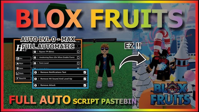 BLOX FRUITS Script Pastebin 2023 AUTO FARM FRUIT, HOP SERVER, FRUIT  FINDER