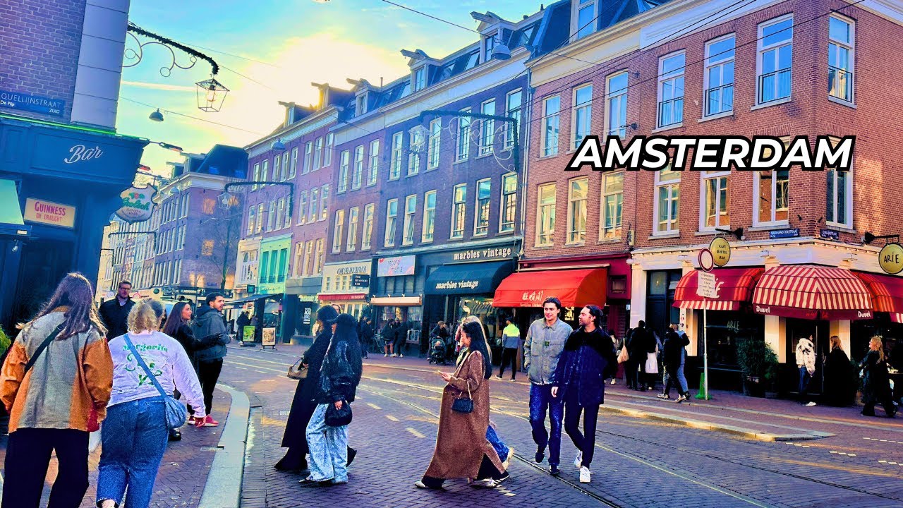 Street Life in De Pijp Amsterdam POV Walking Tour in 4K