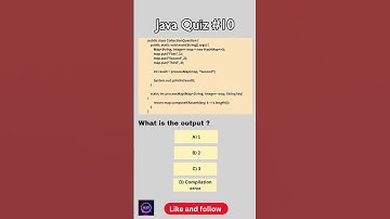 Java Quiz 10 | Follow for next quiz #java #shorts