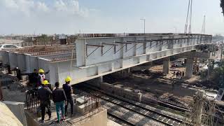 Steel girders launching full video explained in Hindi
