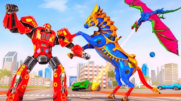 Dragon Robot Horse Excavator Robot Car Transform Android Gameplay