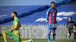 Moment Wilfried Zaha refused to take knee in the match against WBA.