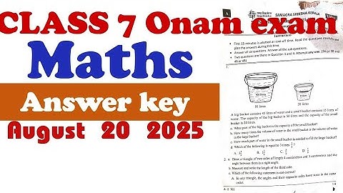 Class 7 maths onam exam answer key 2025 #class7_maths_onam_exam_answer_key_2025