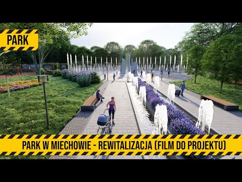 Projekt Rewitalizacji Parku Miejskiego w Miechowie - animacja Urban Project