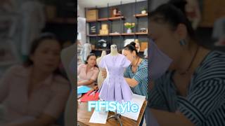 Buổi học rập 2D, draping trên dressform 1/2 và may test rập sửa lỗi. #thoitrang #sewingtutorial