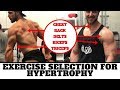 Exercise Selection For Upper Body Hypertrophy