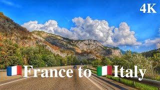 Driving 4K | France to Italy - Lyon to Chamonix | Scenic Road Trip | Driving Sounds Sleep&Study ASMR