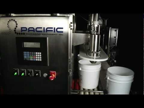 Automatic Inline Pail Lidding Machine with Auto Lid Denester - Applying Lids to Tubs thumbnail