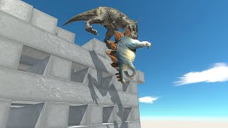 UPDATED T-REX on Wobbly Buildings vs ALL UNITS - Animal Revolt Battle Simulator