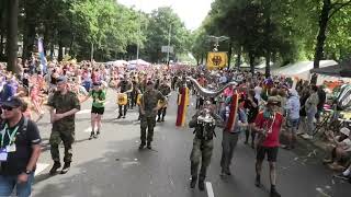 Luftwaffenmukorps Munster Tijdens Intocht Vierdaagse Nijmegen Met Gruss Aus Kiel