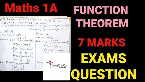 AP/TS INTER MATHS 1A FUNCTIONS THEOREM | EXAM POINT OF QUESTION